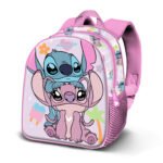Disney Lilo & Stitch Mochila Infantil Preescolar & Relieve Frontal 3D Rosa