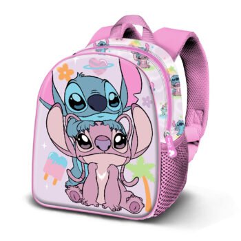 Disney Lilo & Stitch Mochila & Adaptable a Rosa
