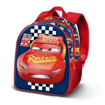 Disney Cars Mochila Infantil Preescolar Relieve Frontal 3D Negro
