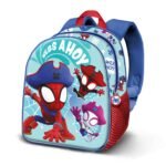 Marvel Spider-Man Mochila Infantil Preescolar Relieve Frontal 3D Azul