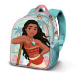 Disney Vaiana Mochila Infantil Preescolar Relieve Frontal 3D Azul