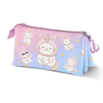 Oh My Pop Bunicat Estuche Portatodo Triple, Rosa