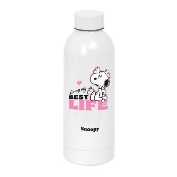 Snoopy Botella Termo 500Ml Acero Inoxidable Blanco