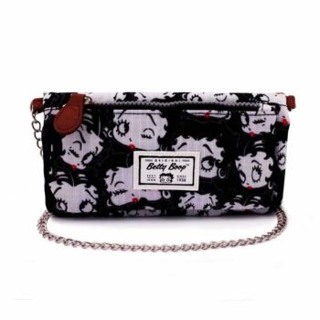Betty Boop Noir Billetero Soft con Cadena, Negro