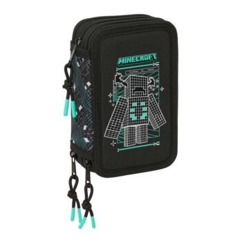 Minecraft Plumier Rr Triple Azul