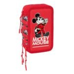 Disney Mickey Mouse Plumier Triple Rojo