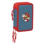 Super Mario Plumier Triple Negro