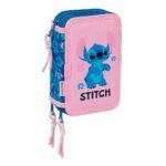 Disney Lilo & Stitch Plumier & Triple Azul Marino