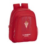 Real Sporting Gijon Mochila Infantil Preescolar Adaptable a Rojo