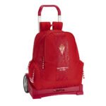 Real Sporting Gijon Mochila con Carro Doble Rojo