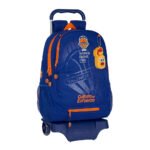 Valencia Basket Mochila con Carro Doble Azul