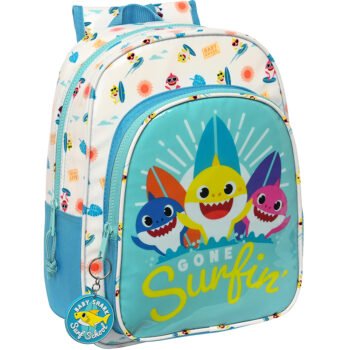 Baby Shark Mochila Infantil Preescolar Adaptable a Azul