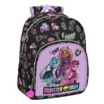 Monster High Mochila Infantil Preescolar Adaptable a Negro