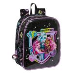 Monster High Mochila Infantil Preescolar Adaptable a Negro
