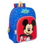 Disney Mickey Mouse Mochila Doble Adaptable a Azul
