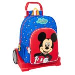 Disney Mickey Mouse Mochila con Carro Doble Azul