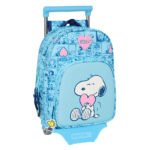 Snoopy Mochila con Carro Azul