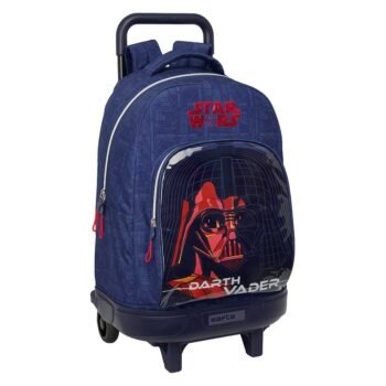 Star Wars Mochila con Carro Doble Azul Marino