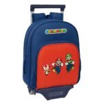 Super Mario Mochila con Carro Azul Marino