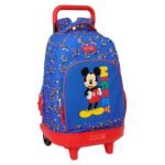 Disney Mickey Mouse Mochila con Carro Doble Azul