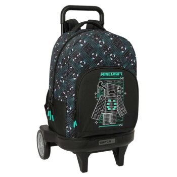 Minecraft Mochila con Carro Rr Doble Azul