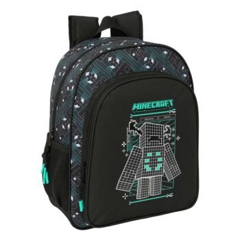 Minecraft Mochila Rr Doble Adaptable a Azul