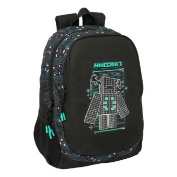 Minecraft Mochila Rr Doble Adaptable a Azul