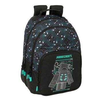 Minecraft Mochila Rr Doble Adaptable a Azul