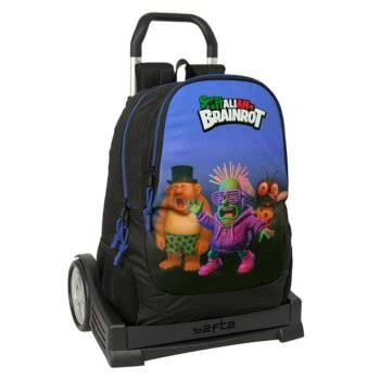 Skifidol Italian Brainrot Mochila con Carro Doble Azul