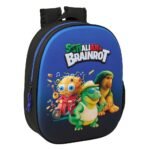 Skifidol Italian Brainrot Mochila Infantil Preescolar Relieve Frontal 3D Azul