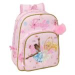 Barbie Mochila Infantil Preescolar Adaptable a Rosa