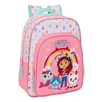 Gabbys Dollhouse Mochila Infantil Preescolar Gabby S Adaptable a Blanco