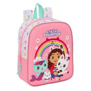 Gabbys Dollhouse Mochila Infantil Preescolar Gabby S Adaptable a Blanco