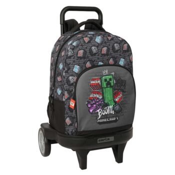 Minecraft Mochila con Carro Rr Doble Negro