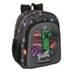 Minecraft Mochila Rr Doble Adaptable a Negro
