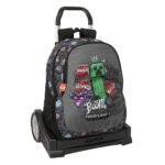 Minecraft Mochila con Carro Rr Doble Negro