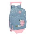 Snoopy Mochila con Carro Azul
