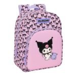 Sanrio Kuromi Mochila Infantil Preescolar Adaptable a Rosa