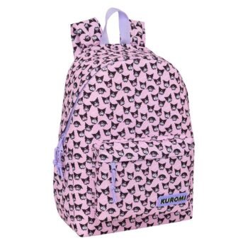 Sanrio Kuromi Mochila para Portátil Doble Rosa