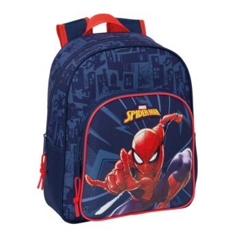 Marvel Spider-Man Mochila Infantil Preescolar Adaptable a Azul