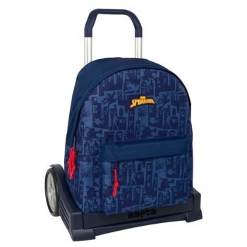 Marvel Spider-Man Mochila con Carro Doble Azul