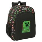 Minecraft Mochila Rr Doble Adaptable a Negro