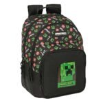 Minecraft Mochila Rr Doble Adaptable a Negro