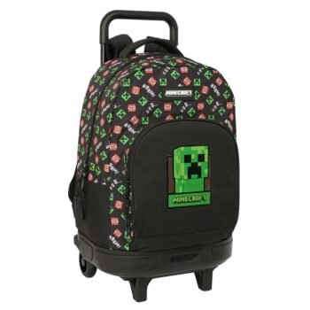 Minecraft Mochila con Carro Rr Doble Negro