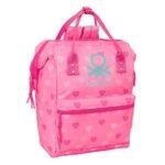 Benetton Mochila para Portátil Doble Rosa