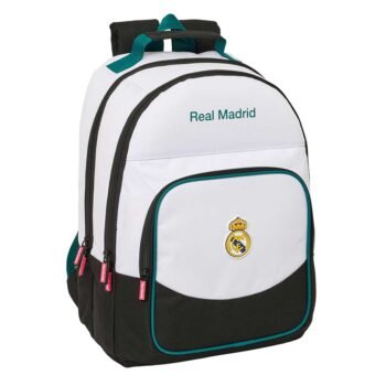 Real Madrid Mochila Doble Adaptable a Blanco