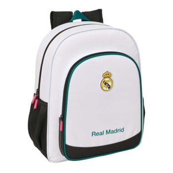 Real Madrid Mochila Doble Adaptable a Blanco