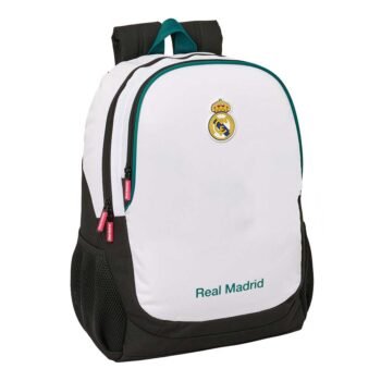 Real Madrid Mochila Doble Adaptable a Blanco