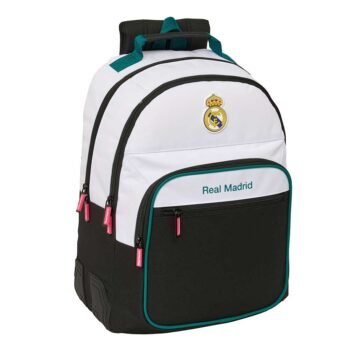 Real Madrid Mochila Doble Adaptable a Blanco