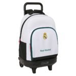 Real Madrid Mochila con Carro Doble Blanco